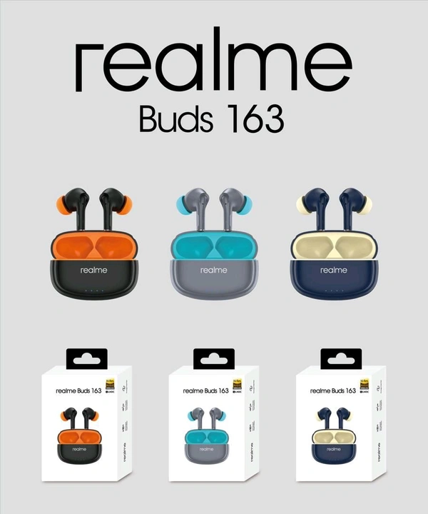Realme New Airdopes B-163 Heavy Premium Superb Sound Quality Earbuds.