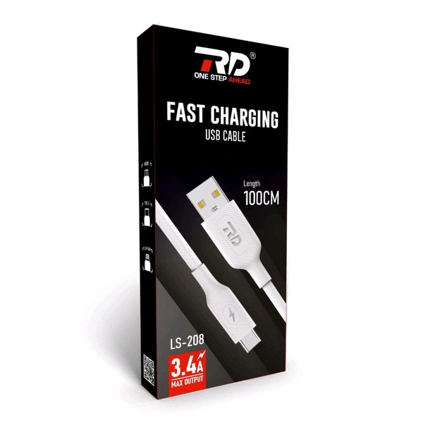 RD  New 3.4A Ls-208 100 cm Usb To Micro (V8) Limited Stock 