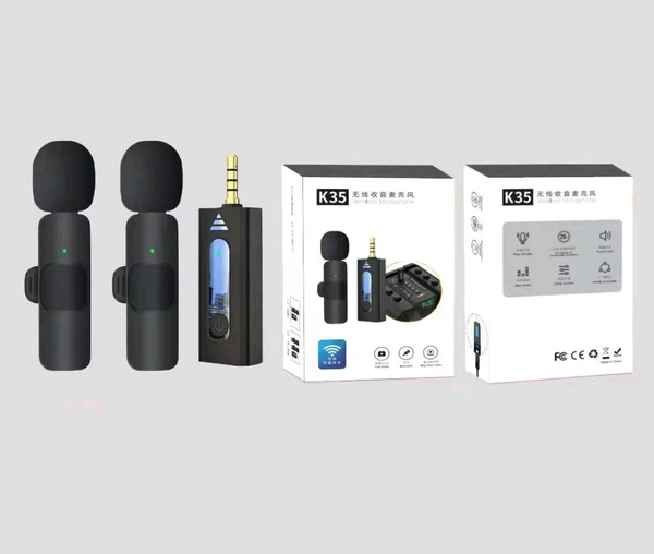K-35 Wireless Lavalier Microphone (Double Mic )
