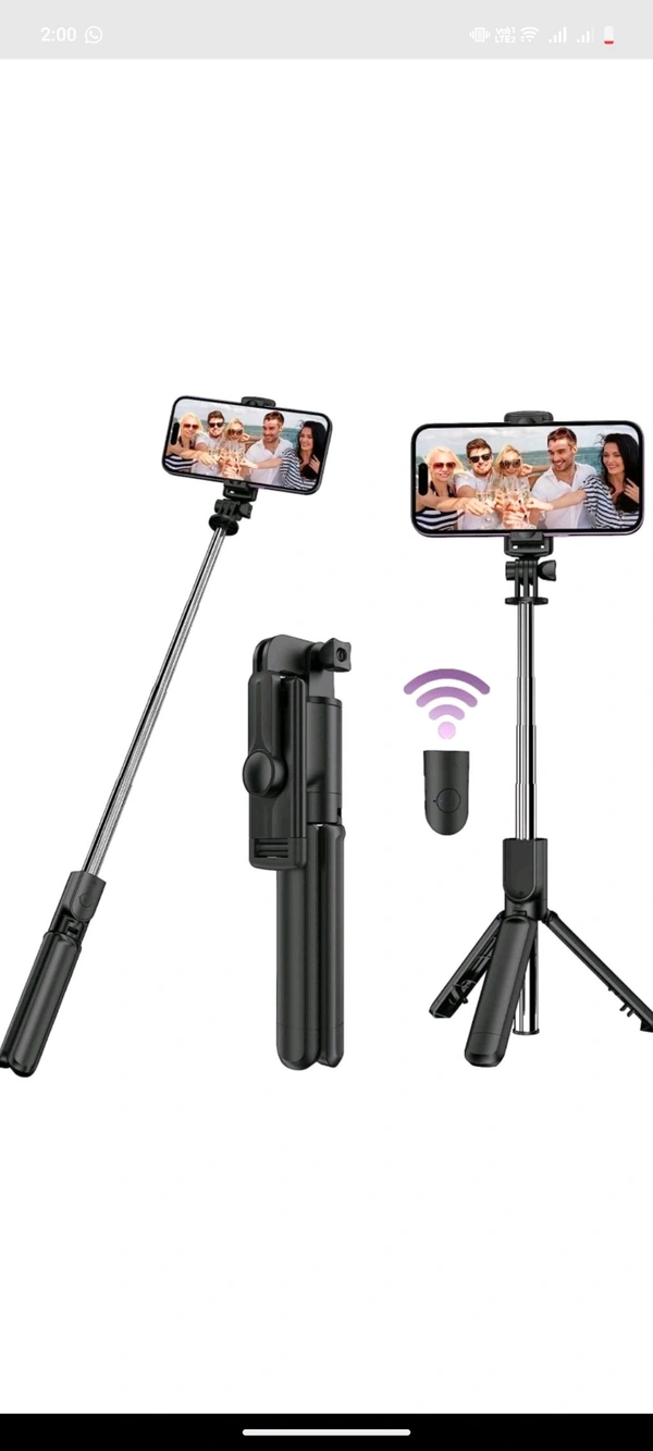 New H1 Selfie Stick With Wireless Remote Limited Stock 