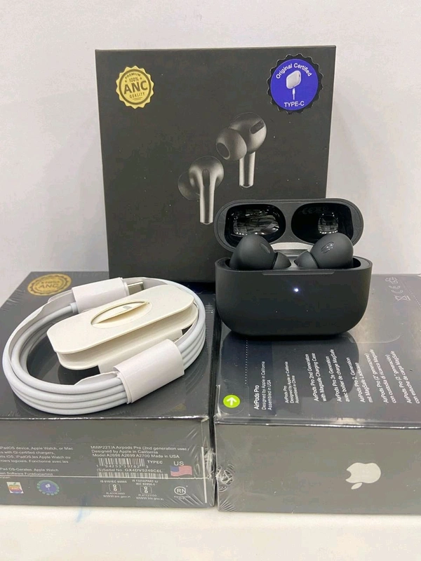 Pro2 💯% Og C type (Black) Beep Sound+touch Volume+Pop Up Window Buds 