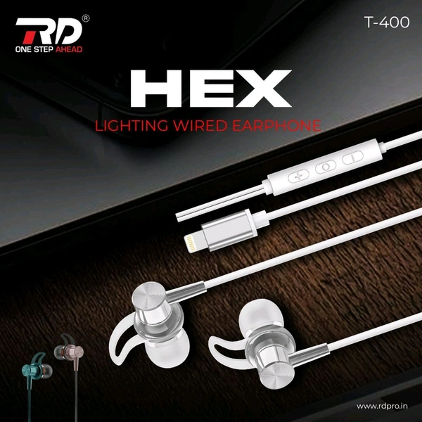 Rd T-400 Wired Earphone For iPhone Proper Working & Support Box Pecking)