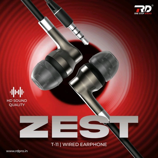 Rd T-11 Zest Series Wired Box Pecking Earphone 
