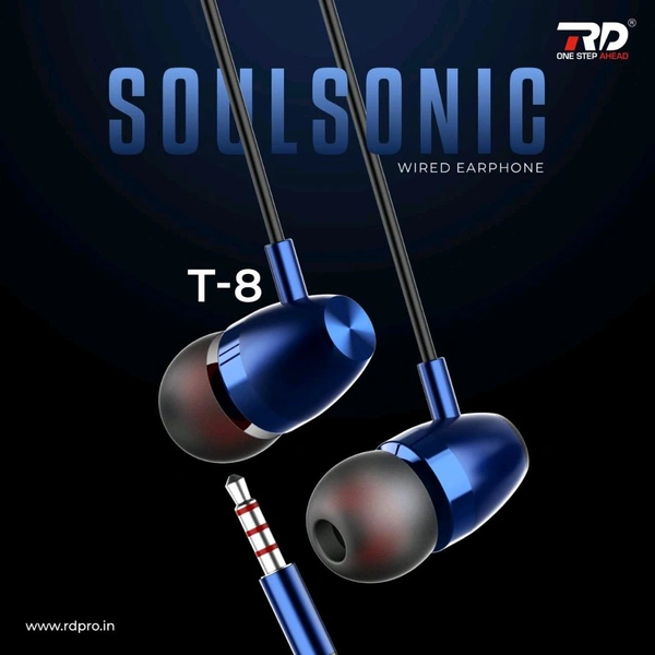 Rd T-8 Soul Sonic Wired Best Quality Earphone 