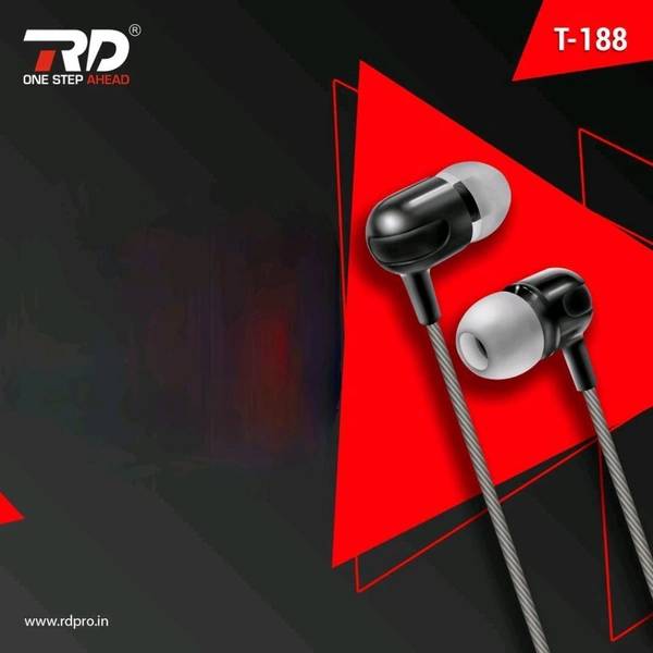 Rd T-188 Premium Quality Heavy Bass Box Pecking Earphone 