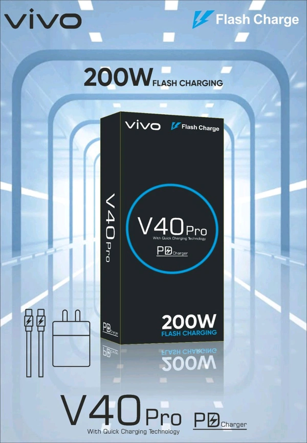 Vivo Flash Charger 200w USB + PD ( Usb Cable 80w )