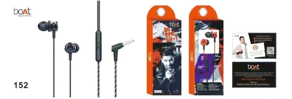Boat B-152 Heavy Metal Ear Box Pecking Og Quality Earphone 