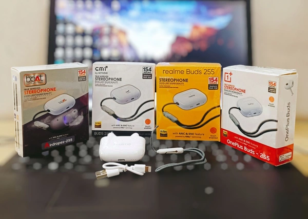 Mix 4 Models (B-255) Og Quality Earbuds One By One Lamination Pack  - Boat