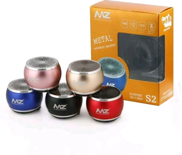 Mz S2  Small & Portable Metal Wireless Speaker ( Support SD Card )