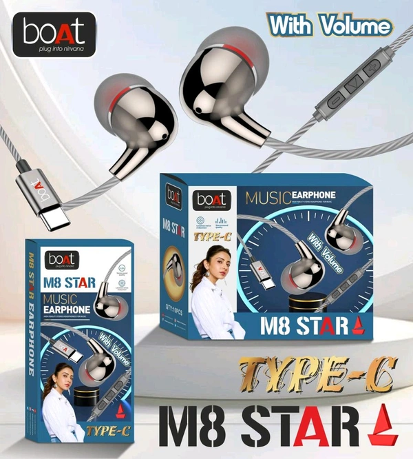 Boat New M8 Star Type -c Best Quality Earphone Limited Stock 
