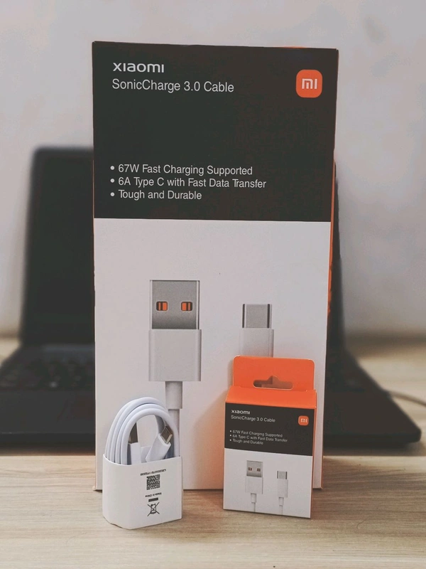 Mi Sonic Charge 3.0 Cable (67Wts 6Amp Fast Charging) Box Pecking 