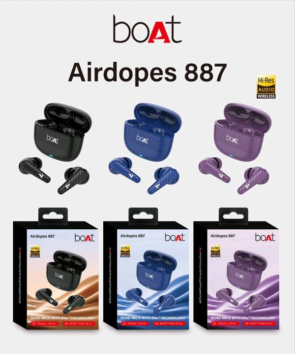Boat  Airdopes B-887 Heavy Imported Sound Quality Earbuds 