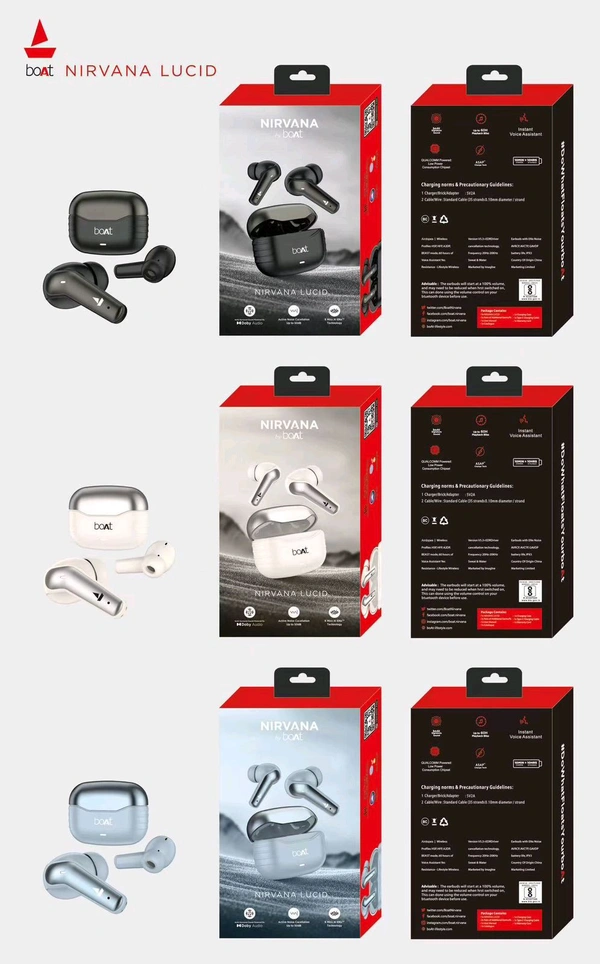 Boat Nirvana LUCID Heavy Premium Quality Earbuds 