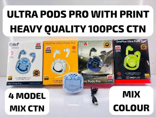 Mix 4 Models Ultra Pods Pro Heavy Quality Mix Colour Earbuds  - Cmf