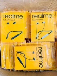 Realme  New  Buds Wireless 3 💯% Og Magnetic 🧲 on Off Real Company Packing Nackband 
