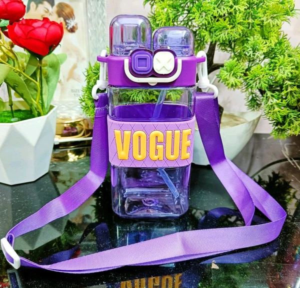 Cute Water Bottle With Double Sipper Options ( 2in1 ) 