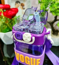 Cute Water Bottle With Double Sipper Options ( 2in1 ) 