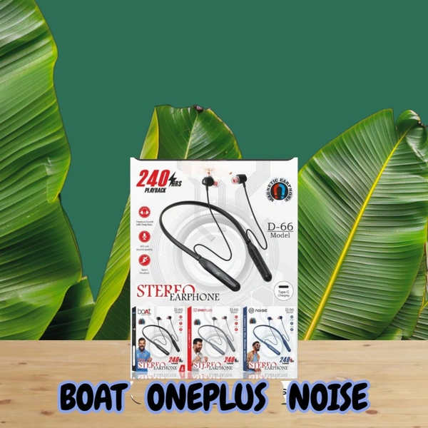 D-66 Mix (Boat Noise And One Plus) Og Quality Wireless Nackband Metal Ear 