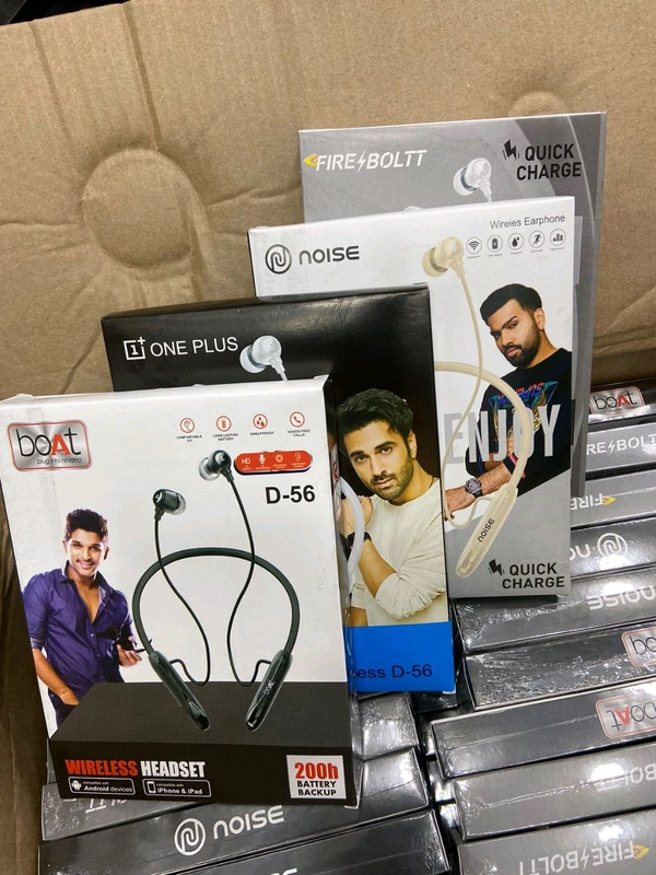 D-56 Mix (Boat Noise And One Plus) Og Quality Wireless Nackband Metal Ear 