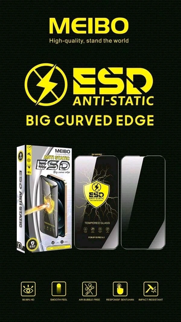 Meibo ESD Anti-static Big Curved 6D Glass (New Model)  - Mi A3x
