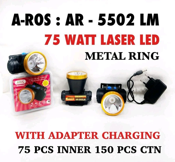 A-Ros Ar-5502 Led Head Torch (75Wts Laser Led)