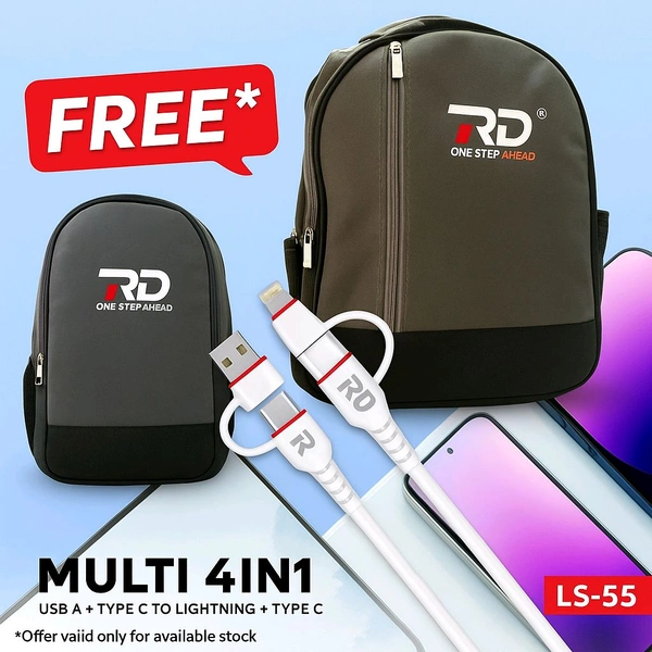 Rd Ls-55 60w  4in1 Fast Charging Cable ( 30pcs One Bag Free ) 