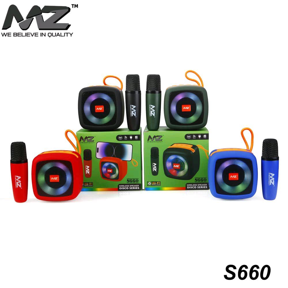 MZ New S-660 Wireless Speaker With Karaoke 🎤 Mic 🎙️🎙️