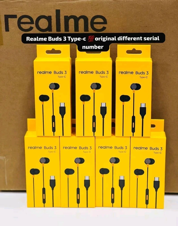 Realme Buds 3 Type C 100% Original Different Serial Number Box Pecking Earphone 