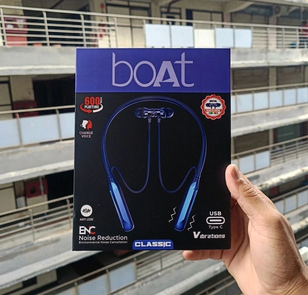 Boat New Classic (Megnet On Off , Voice Changer , On Off Vibration, Type C Port) Double Box Pecking Nackband 