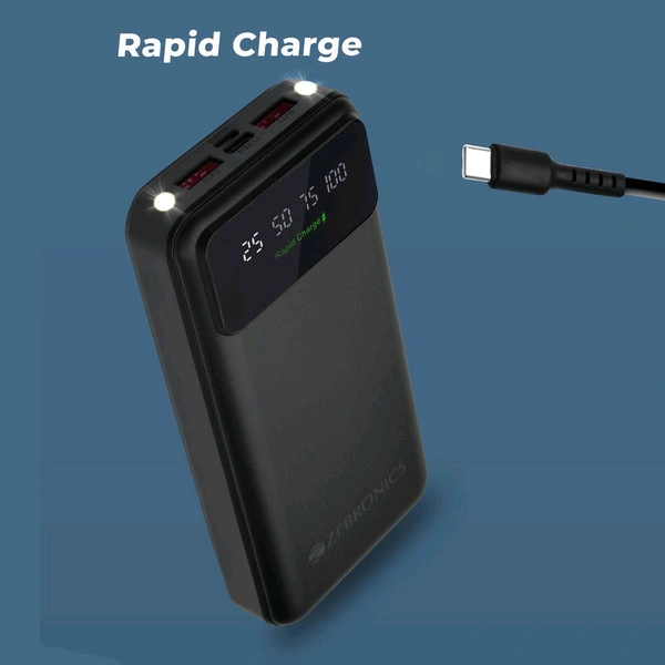 Zebronics R5 20000mah 22.5w Rapid Charge ( 1 Year Warranty )