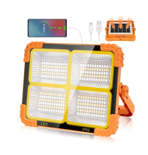 Solar Led Light (Private Street Lamp , Rechargeable , Type C Port , Output For Mobile Charge 