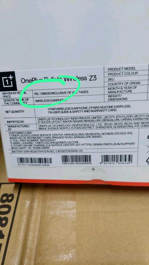 One Plus Z3 💯% Care Og Magnetic 🧲 on Off Extra Bass Sound Nackband 