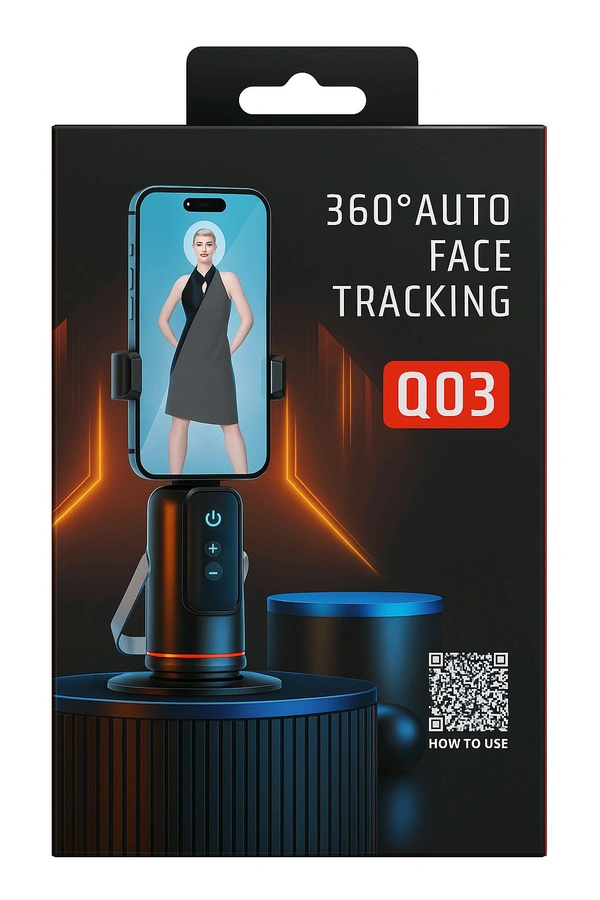 New 🆕 Q-03 Gimbal 360° Rotation , Auto Face Tracking ( Live Broadcast , Face Tracking , Gesture 🙌 Control)