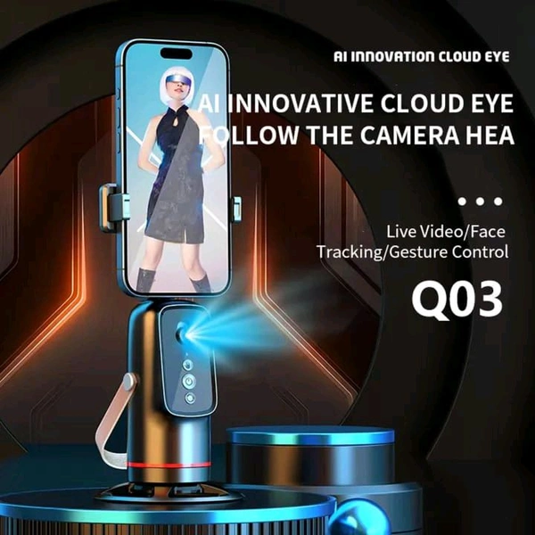 New 🆕 Q-03 Gimbal 360° Rotation , Auto Face Tracking ( Live Broadcast , Face Tracking , Gesture 🙌 Control)