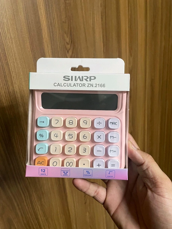 New 🆕🆕 Zn-2166 Calculator (12 Digits , % Precent, Square Root)