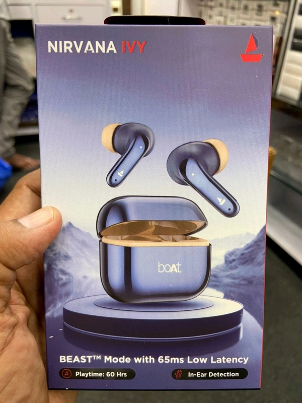 Boat IVY 💯% Og 1st Quality All Shiny ✨ Heavy weight big Box Packing Bass Sound Earbuds 