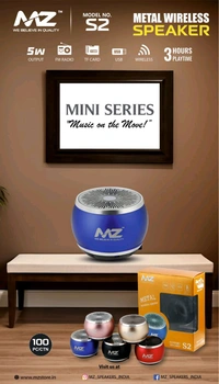 Mz S2  Small & Portable Metal Wireless Speaker ( Support SD Card )
