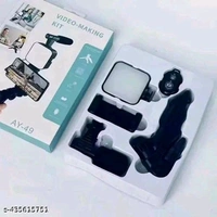 New 🆕 AY-49 Video Making Kit (1 Tripod , 1Led Flash , Microphone , Smartphone Holder , Remote Control)