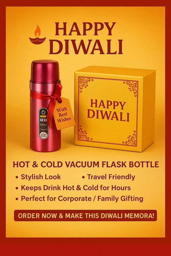New 500ML Steel water Bottle (Stainless Steel Vaccum Flask Heavy Quality , High Vaccum , Hot & Cold )