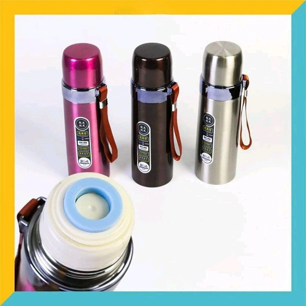 New 500ML Steel water Bottle (Stainless Steel Vaccum Flask Heavy Quality , High Vaccum , Hot & Cold )