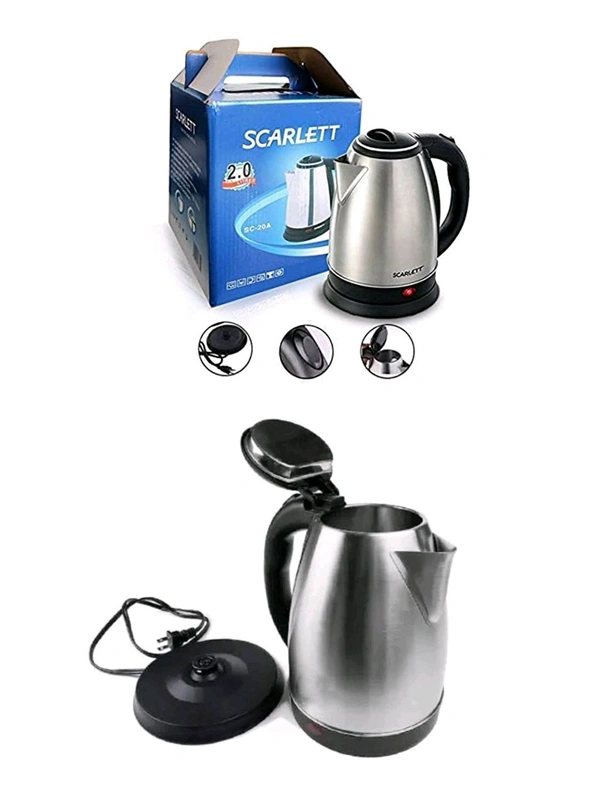 New Electric ⚡ Kettle ( 2Litre Storage , Direct Plug 🔌 , Stainless Steel Heavy Quality 