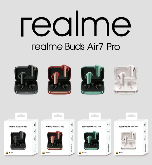 New 🆕 Realme Air-7 Pro 💯% Og mix Colour Extra Bass sound Earbuds 