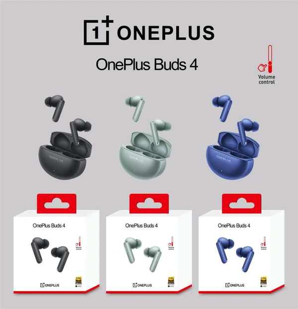 New OnePlus Buds 4 Wireless Earbuds | Bluetooth TWS with Volume Control | Deep Bass, Long Battery, Fast Pairing 