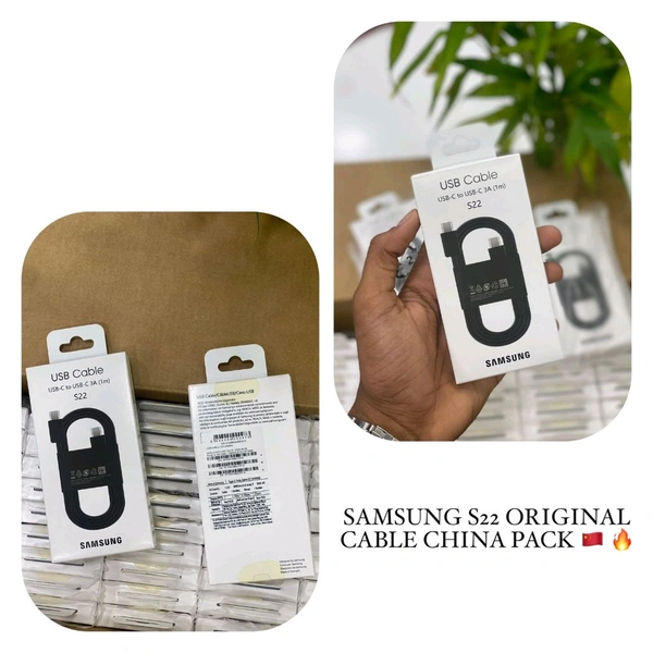 New Samsung Galaxy S-22 Pd Type C To Type Imported Og Quality Box Pecking Cable (Pure Og 100%) 
