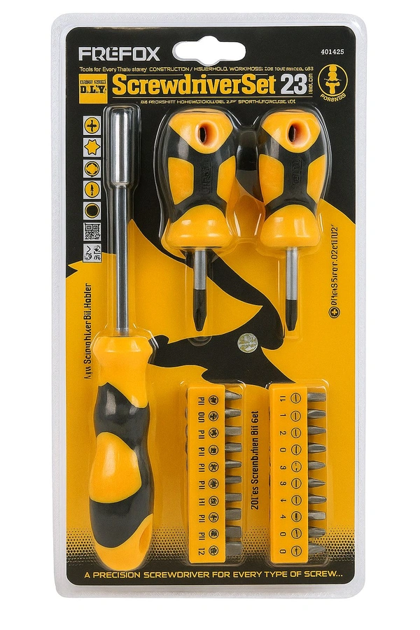 Bluehue® New Screw Driver Set (23Pcs , Use For Industry , Construction , Household & Workshop 