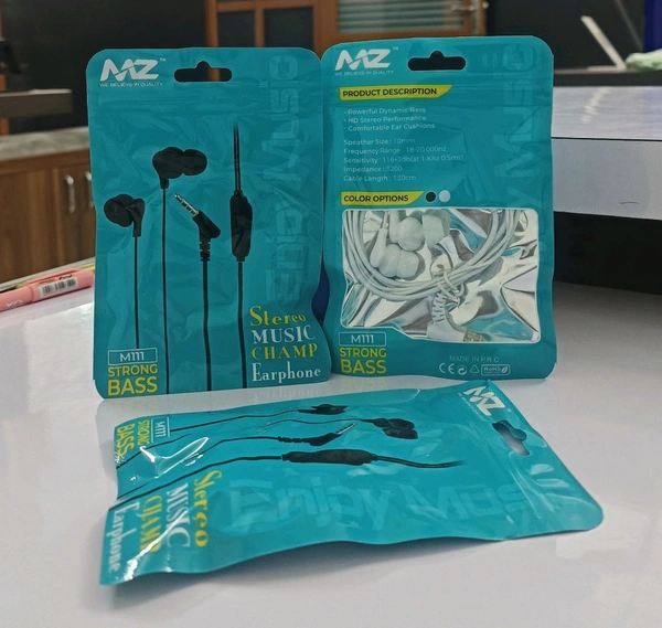 Mz New Wired M-111 Stereo Sound Champ Earphone 