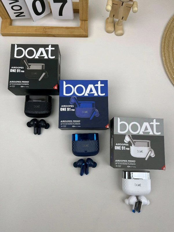 Boat New 🆕 B-91 Pro Atterective Design Heavy Premium Quality Earbuds (Type C ! Hard Box ! Long Battery 🔋)