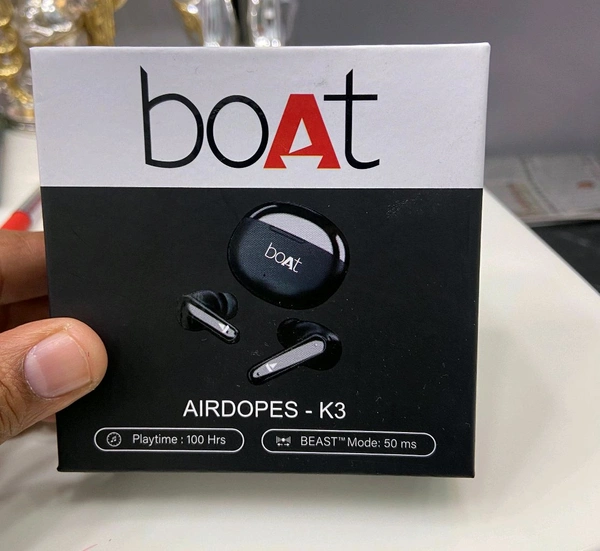 Boat K-3 Pods Heavy Premium Quality Hard Box Pecking Earbuds (All Shining 🌟 Type C Port)