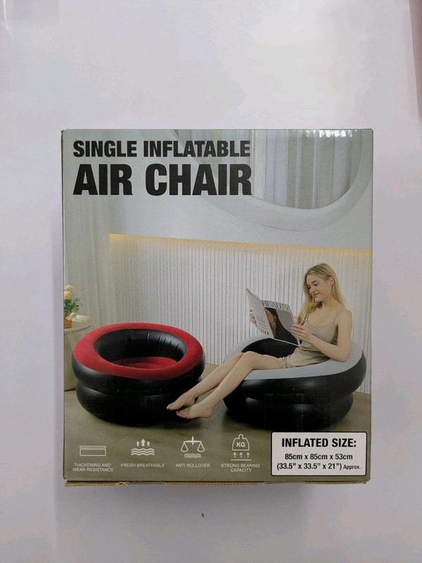 New Single Air Chair (Inflatable, Vacation, Camping, Indoor Useful)