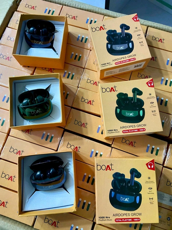 New boat TWS Airdopes Grow – Long Playtime, Enx Tech, Immersive Bass, Gaming Mode Hard Box